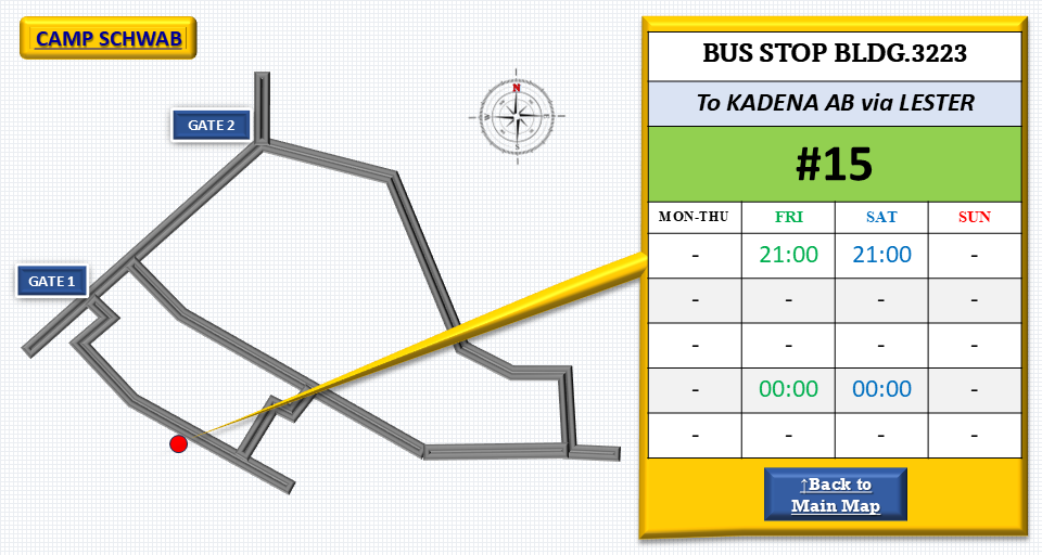Camp Schwab Bus Stop Map